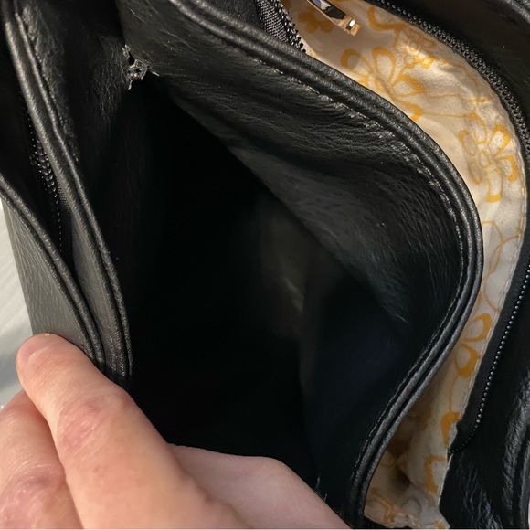 Black Crossbody Purse with Gold colored accents. - Picture 8 of 10